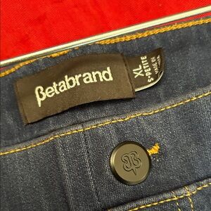 Betabrand Dark Blue washed woman’s Jeans. In XL petite.